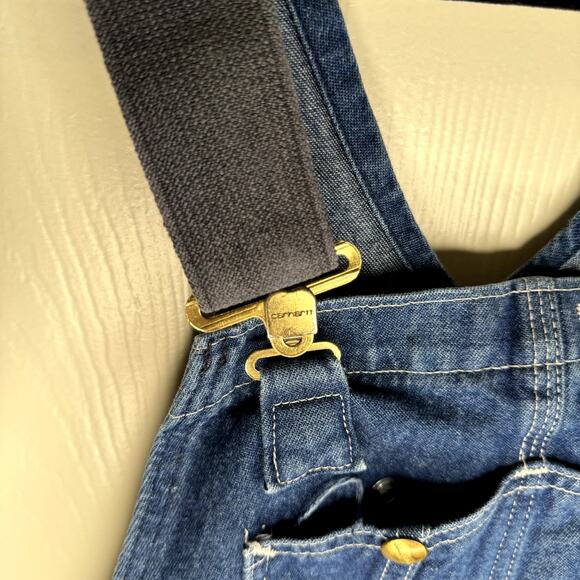 Vintage Carhartt Denim Coveralls Unlined 34x30 - Picture 8 of 11